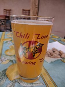 A beer at Chili Line Brewing in Santa Fe