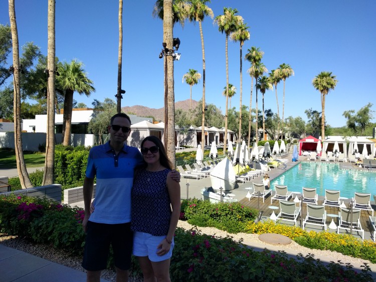 Us by the pool at the Andaz Scottsdale