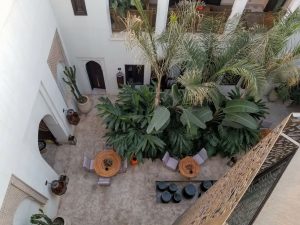 View of the courtyard from the rooftop terrace