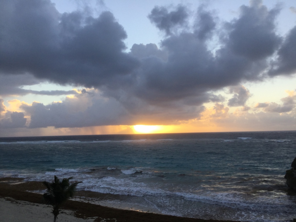 Crane Beach on the East Coast of Barbados at sunrise