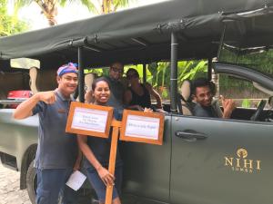 Anggri and other staff who said goodbye to us on departure