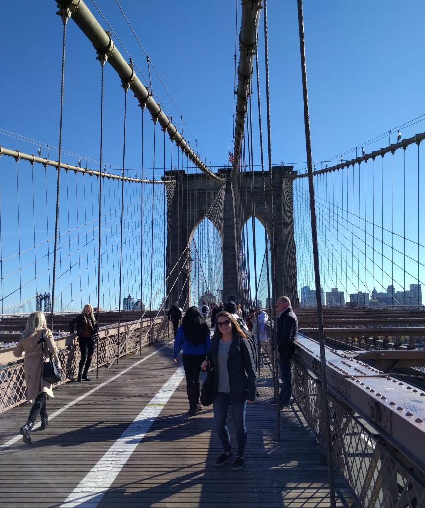 Max on the Brooklyn Bridge