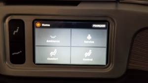Air Canada Signature seat settings
