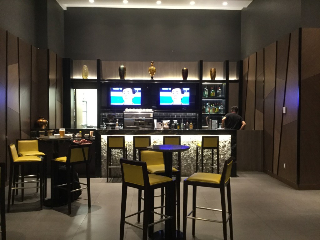 Seating by the bar