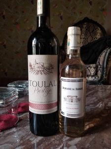 Moroccan wine; Toulal red blend and a vin gris