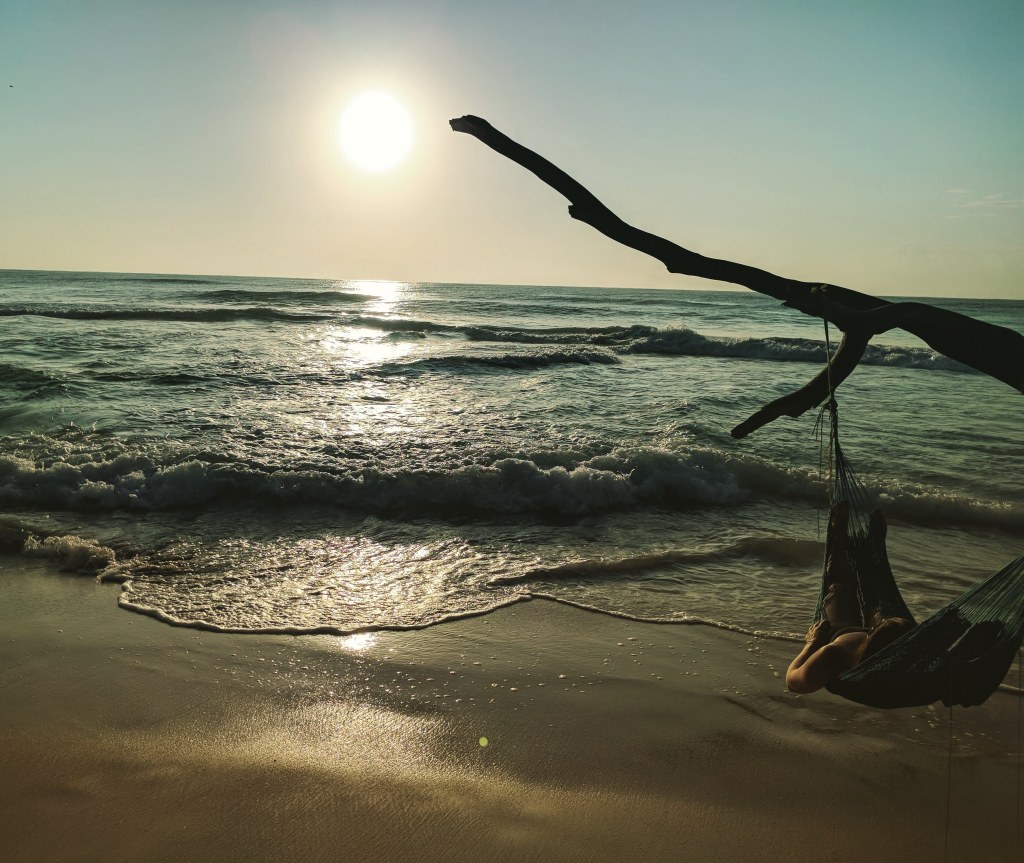 Beach hammock in Tulum