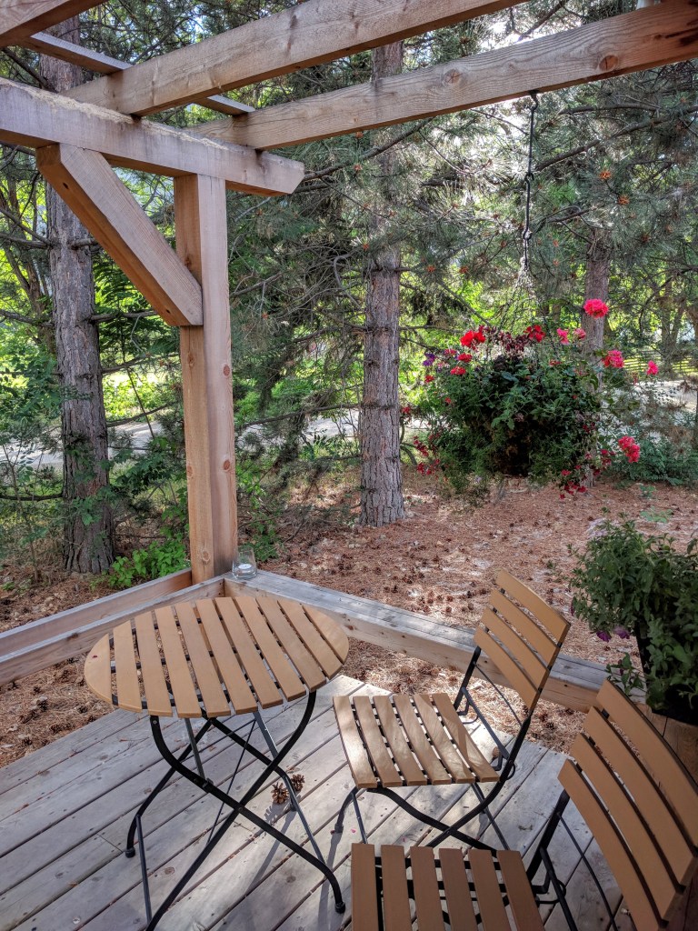 Patio at the Owl Suite at Farmersdotter