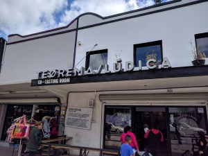 Outside Teorema/Ludica's tasting room