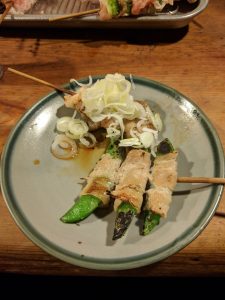 Grilled skewers at Sasamoto