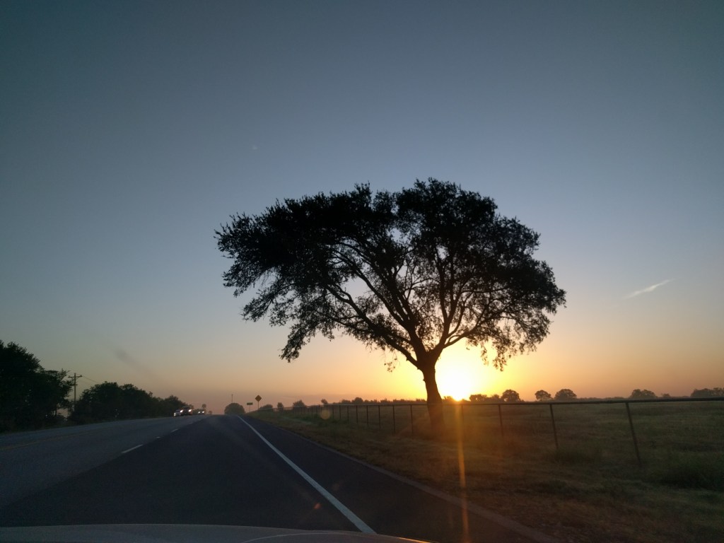 Sunrise on Hwy 290 near Lexington
