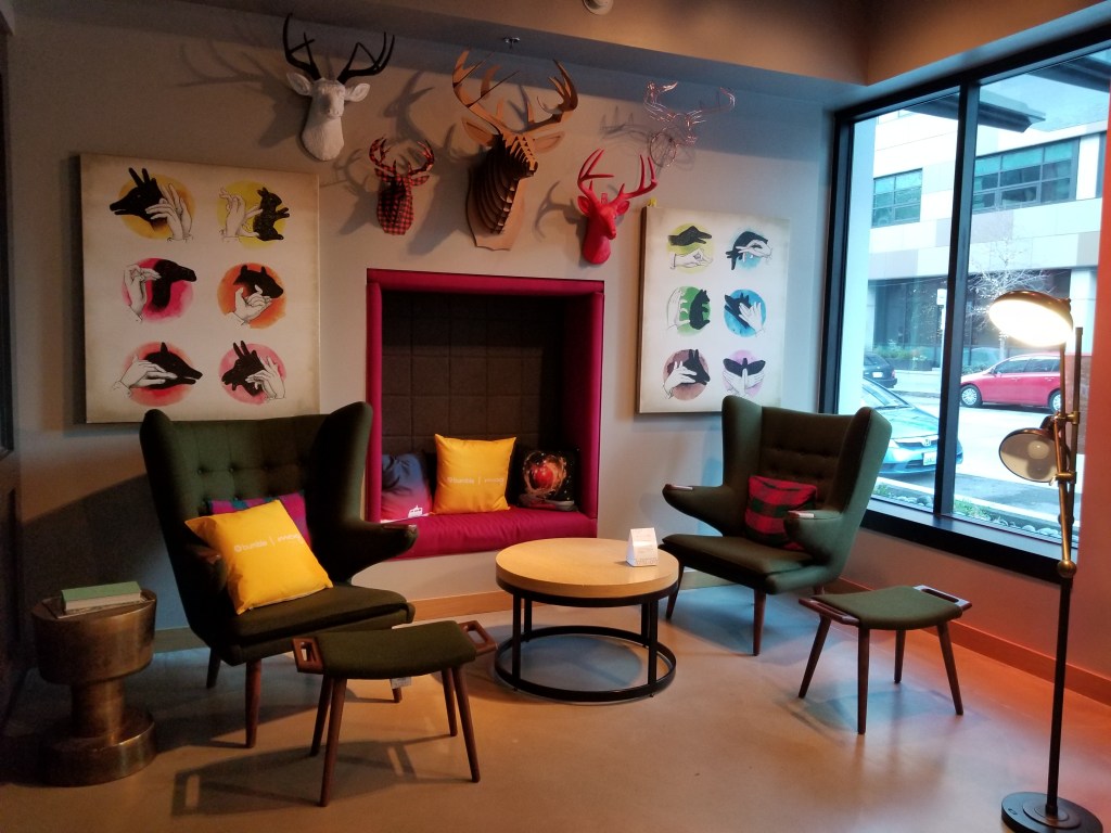 Lounge area away from the main bar seating