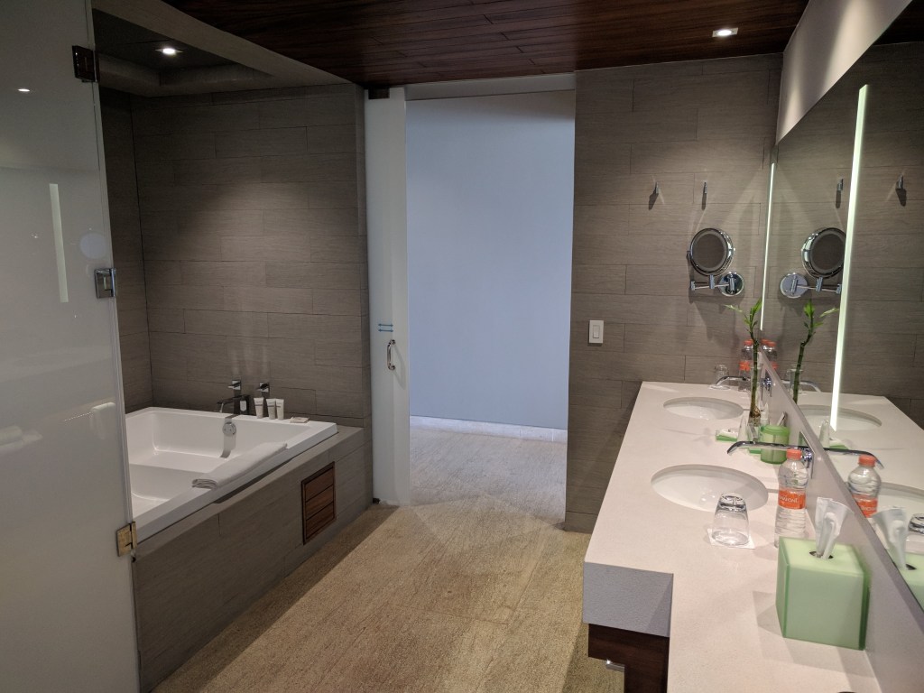 Bathroom in a suite at the Grand Hyatt Playa Del Carmen