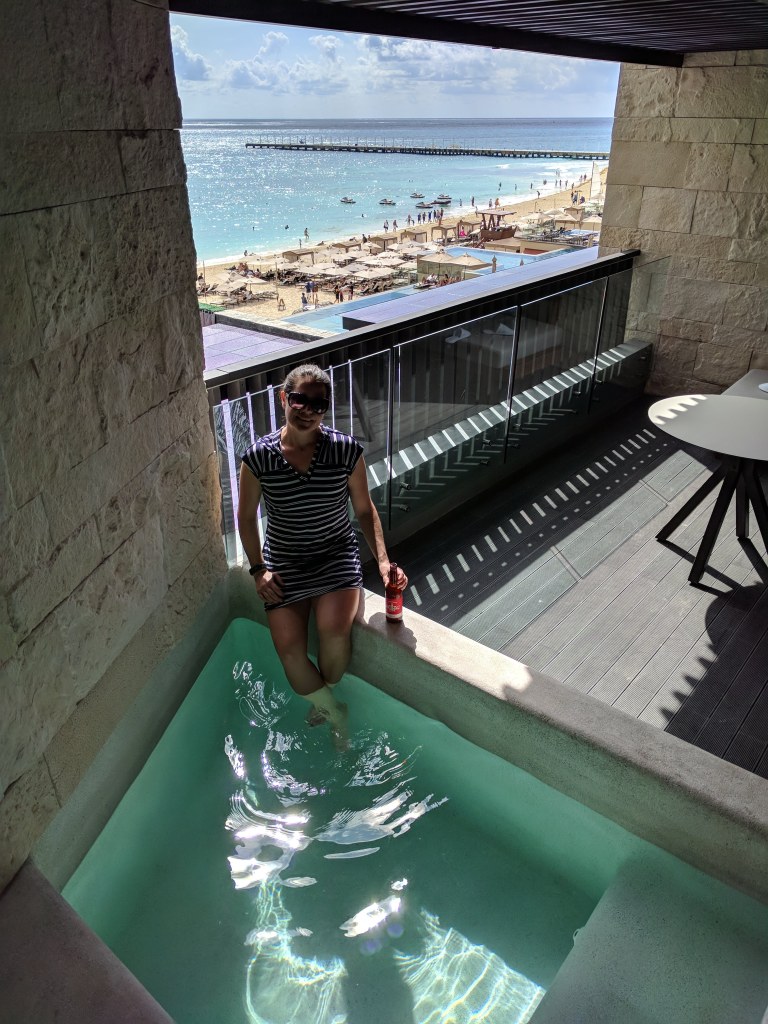 Balcony and plunge pool in a suite at the Grand Hyatt Playa Del Carmen