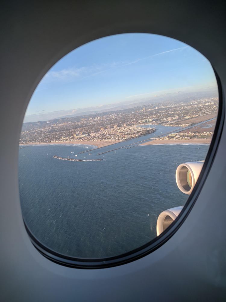 View of Santa Monica during take-off