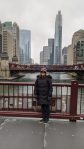 Max on a bridge in Chicago