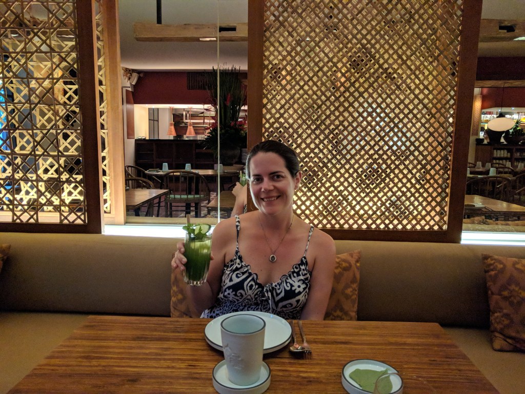 Max enjoying a cocktail at Nusantara