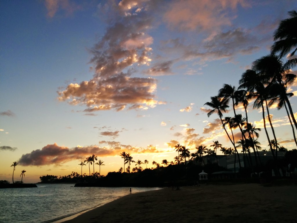 Beach sunset at The Kahala