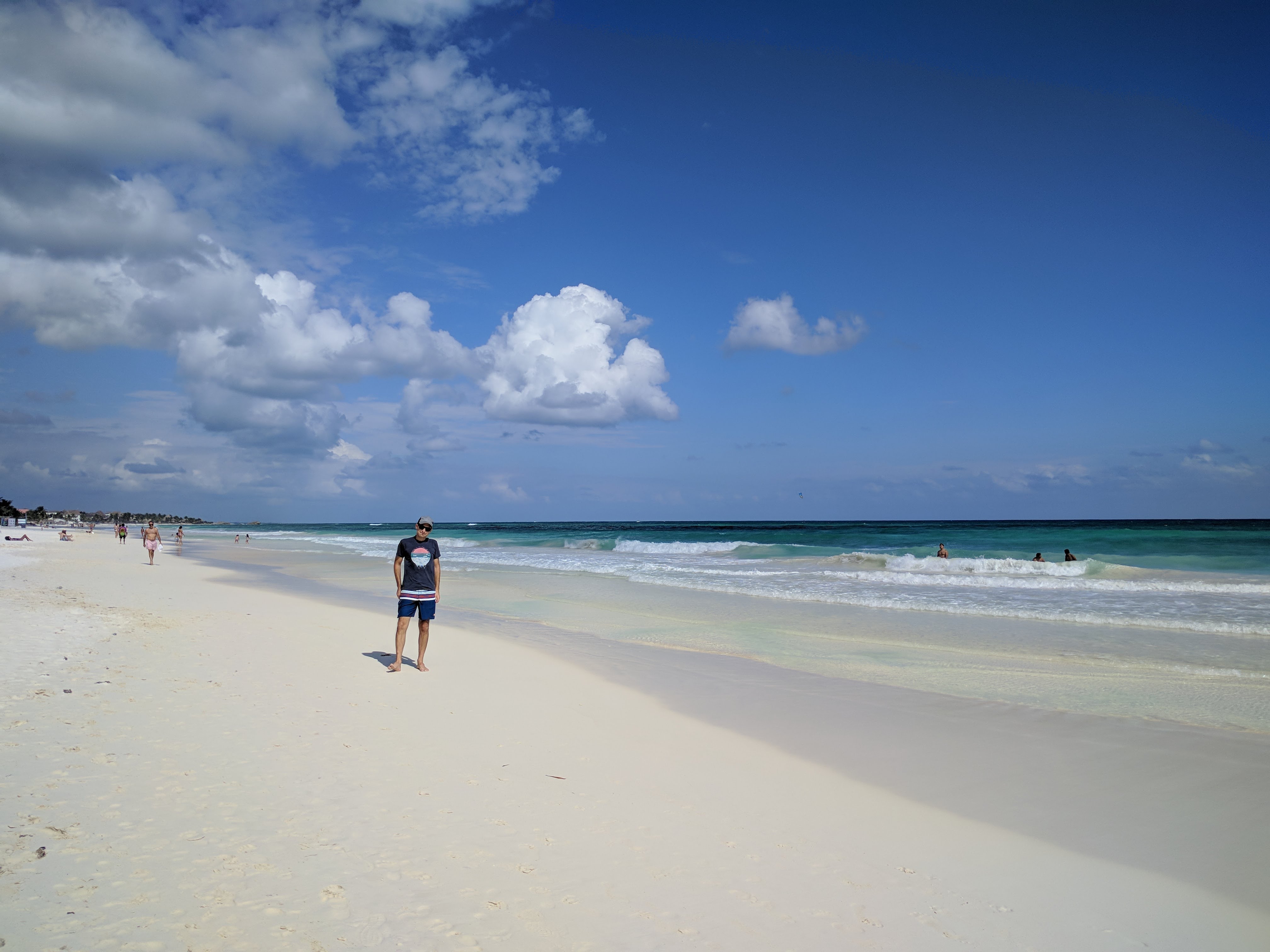 Jason on the beach in Tulum