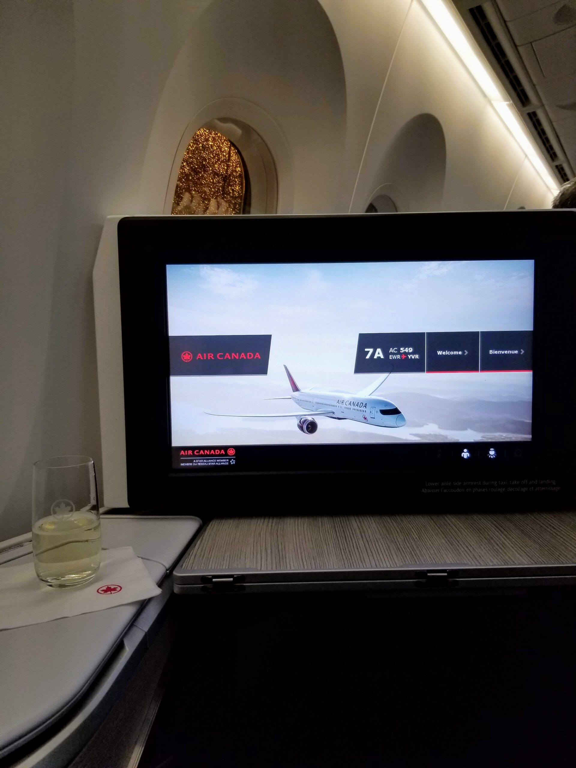 Air Canada Signature Class from EWR to YVR