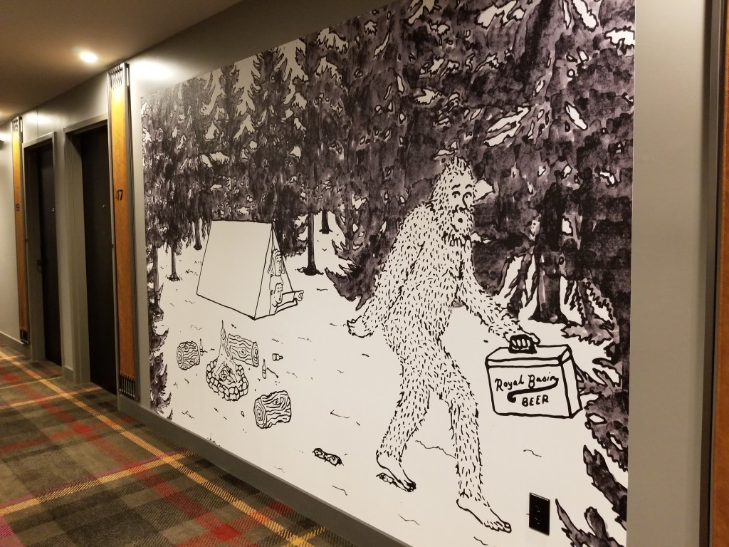 Art in the hallway on the 4th floor