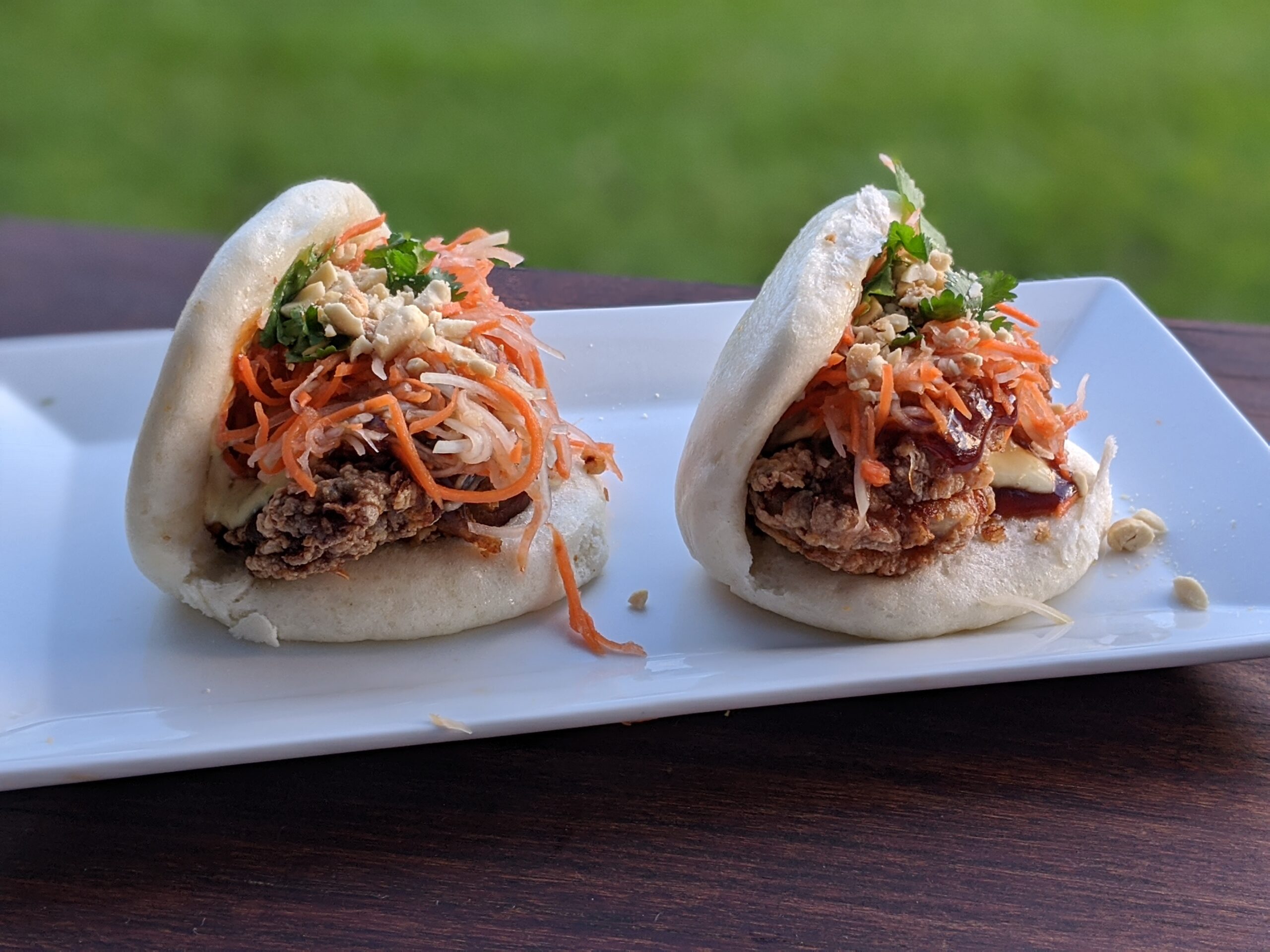 Fried chicken baos at AMA in Hanalei