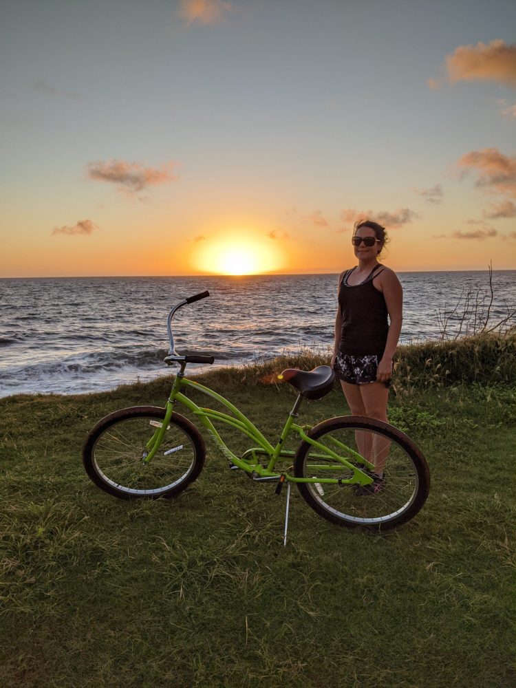 Sheraton Kauai Coconut Beach: Max enjoying a morning sunrise bikeride