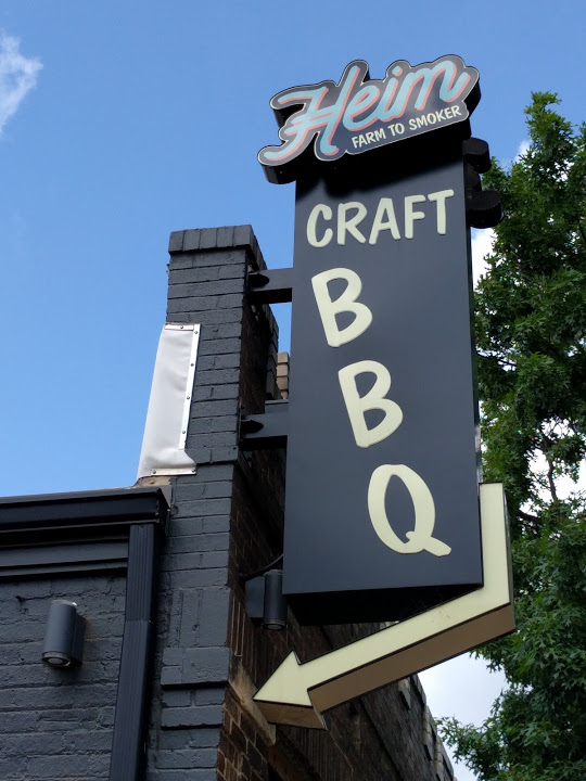 Heim BBQ sign