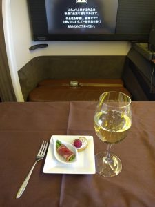 Amuse bouche and Champagne Salon 2007 (retails for about $750CAD a bottle if you can find it!)