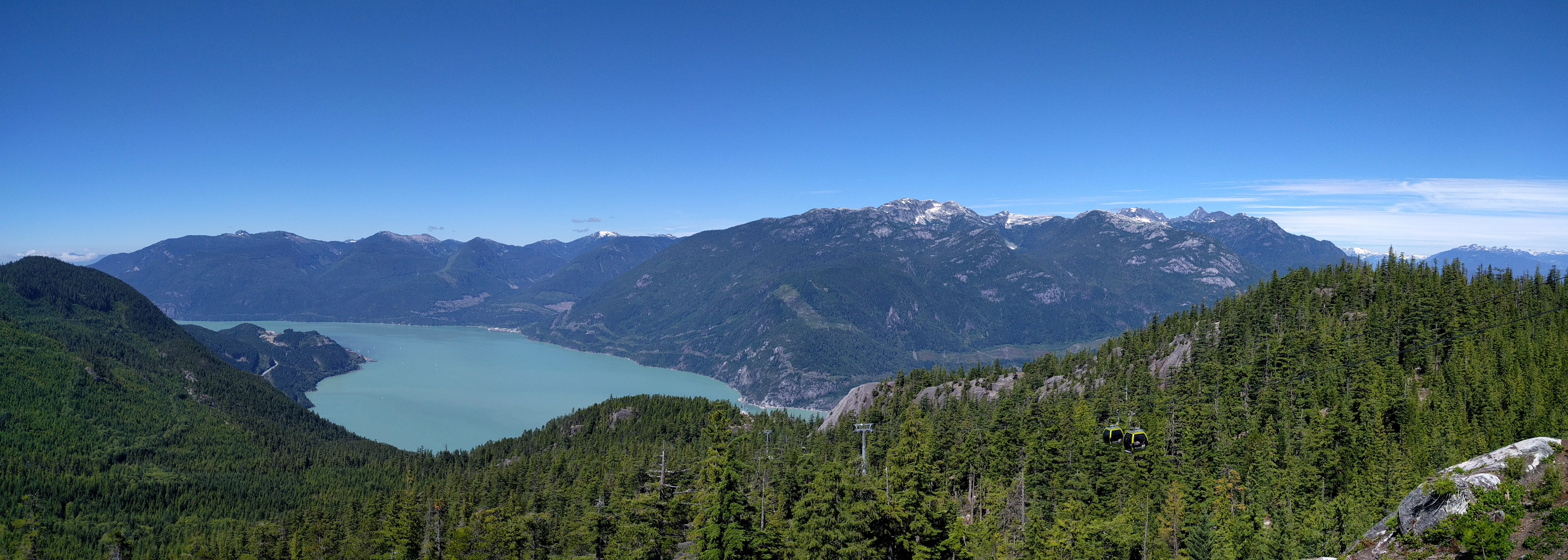 View at the top of the Sea to Sky Gondola