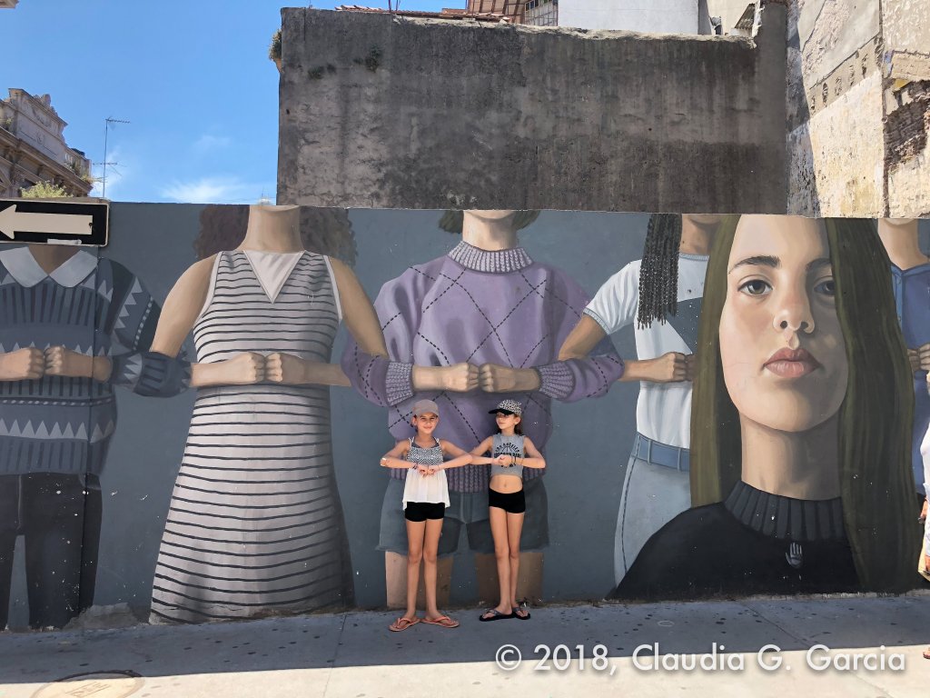 Girls and the Mural by Claudia G Garcia Photos