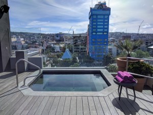 Hot tub on the rooftop