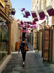 Max walking in Souq Waqif