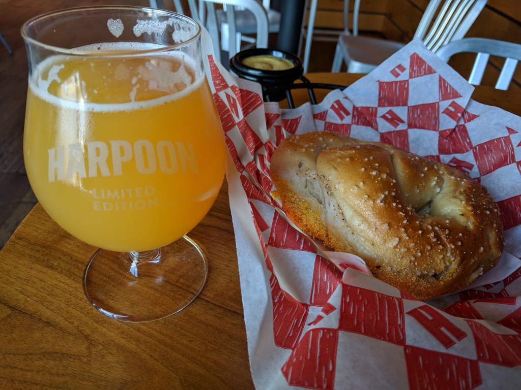 Pretzel and Beer at Harpoon