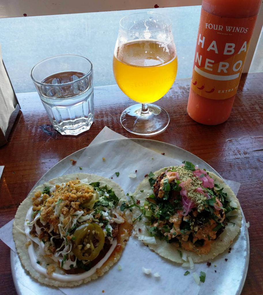 Tacos and beer at Four Winds