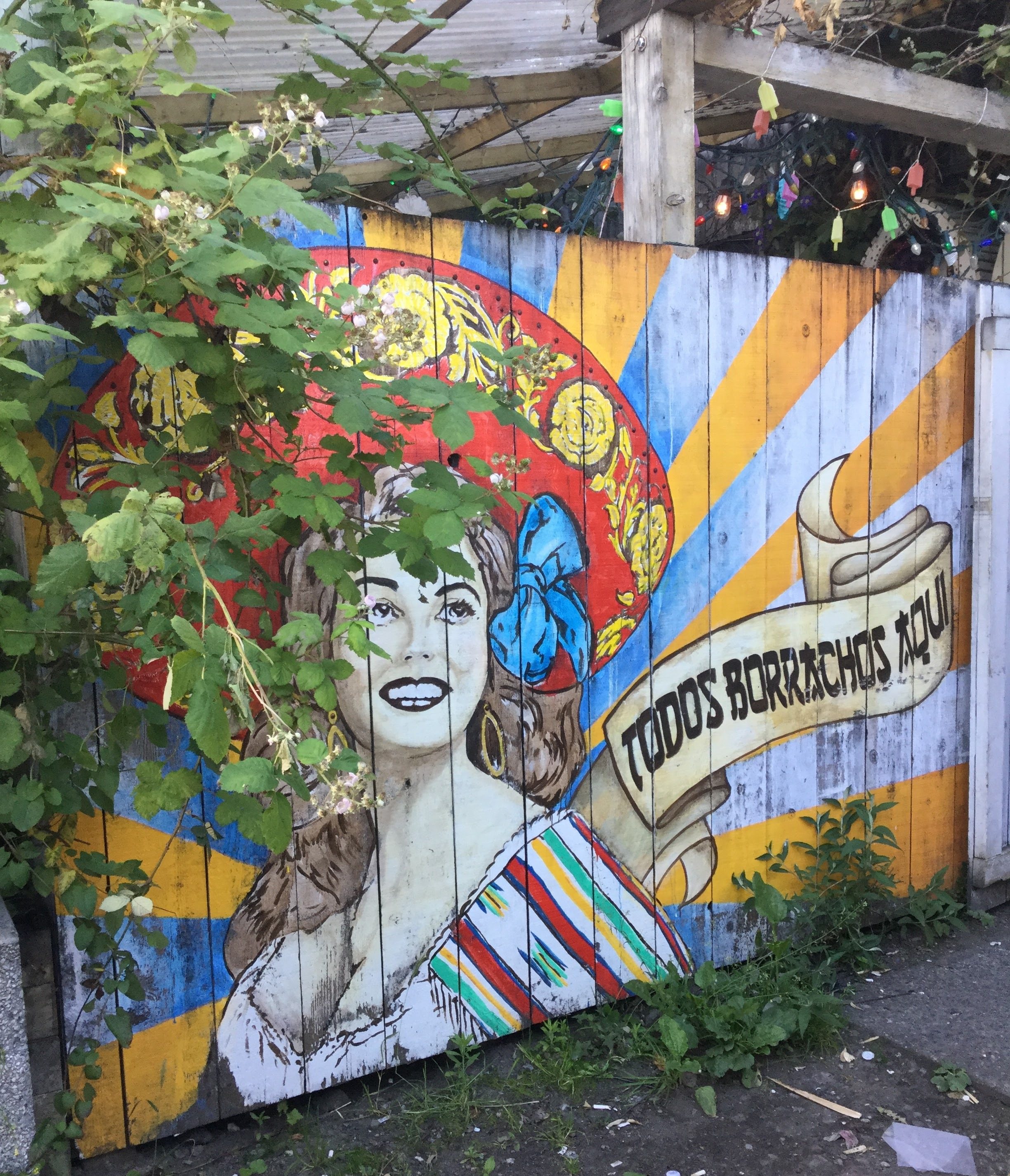 Mural outside The Narrow Lounge in Mount Pleasan