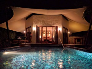 View of the villa from the pool