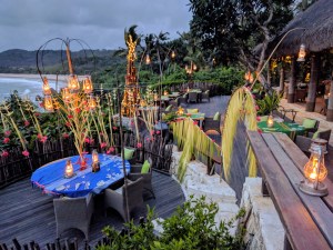 Dinner setup at Ombak