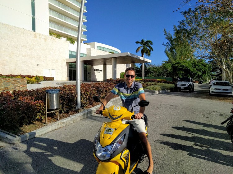 Jason on the Honda Dio we rented from HTL