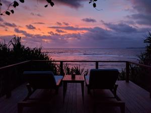 Sunset from the beach hut