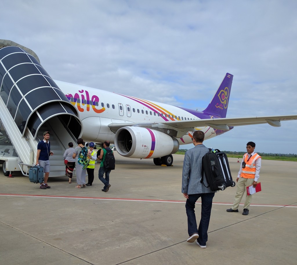 Boarding a Thai Airways flight at CNX