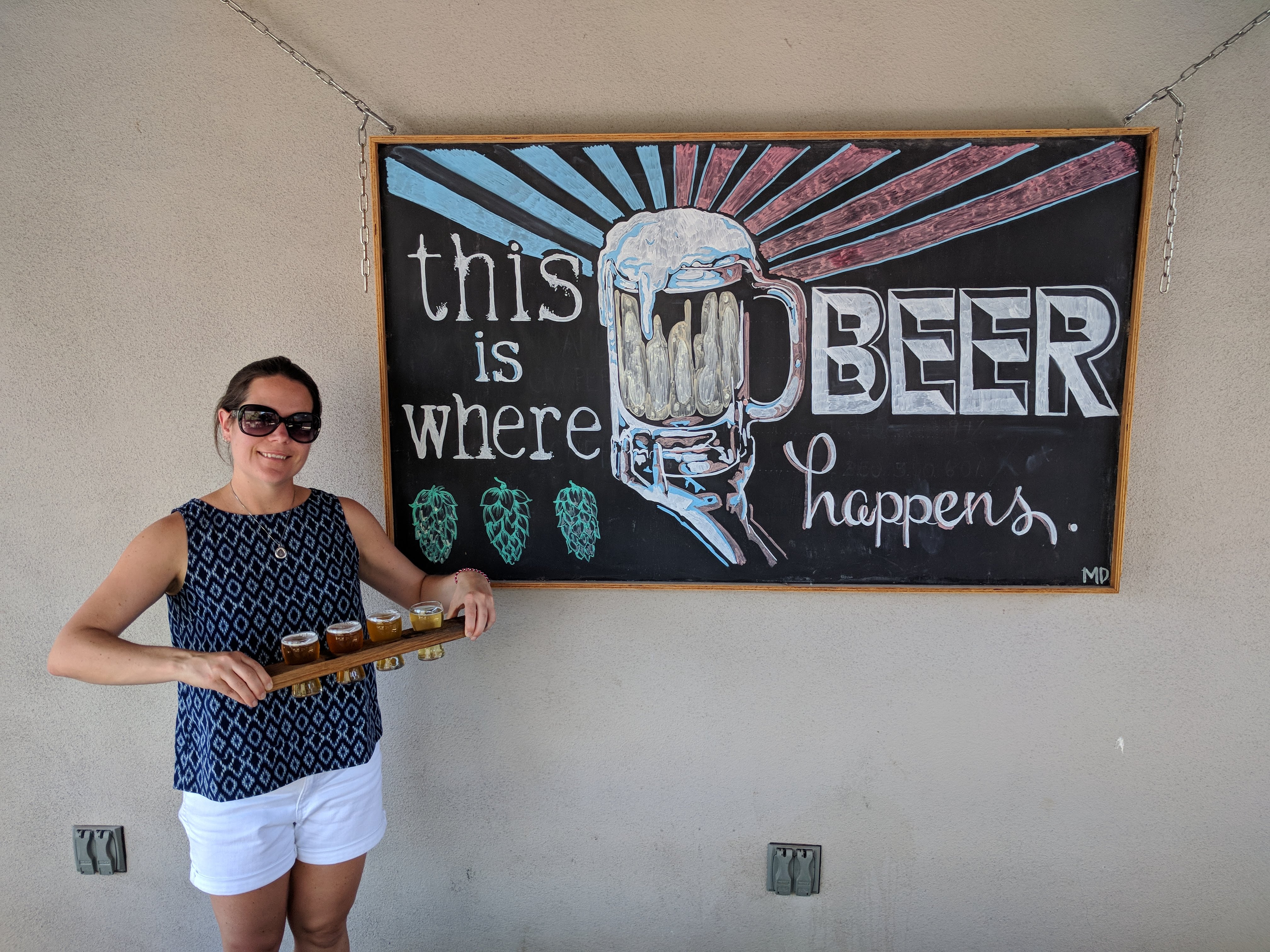 Flight at The Shop Beer Co in Tempe
