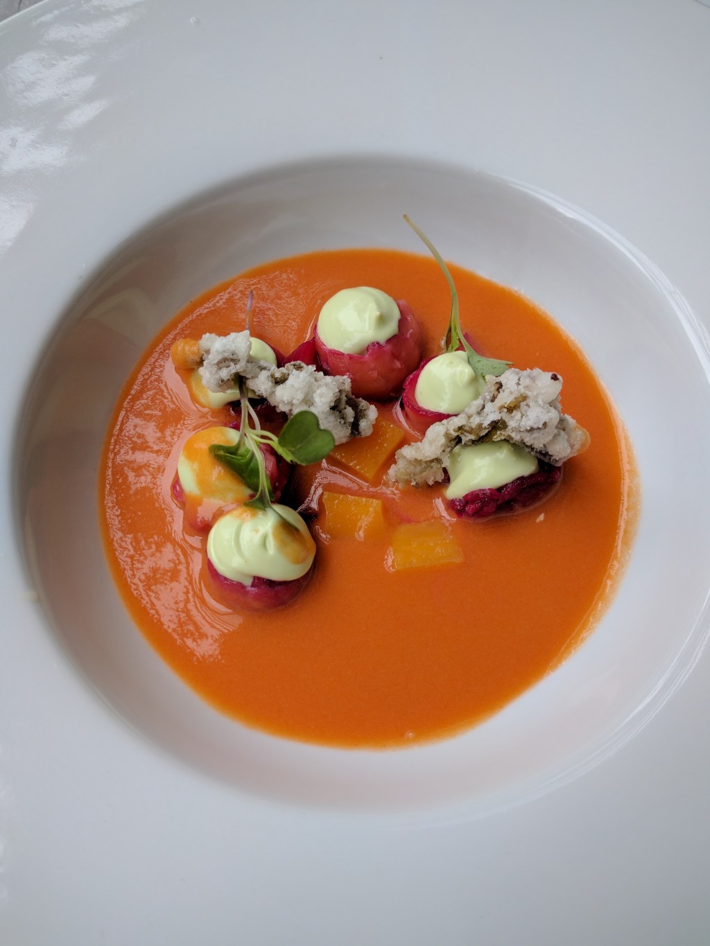 Ceviche with leche de tigre at Chullpi in Aguas Calientes (Machu Picchu)