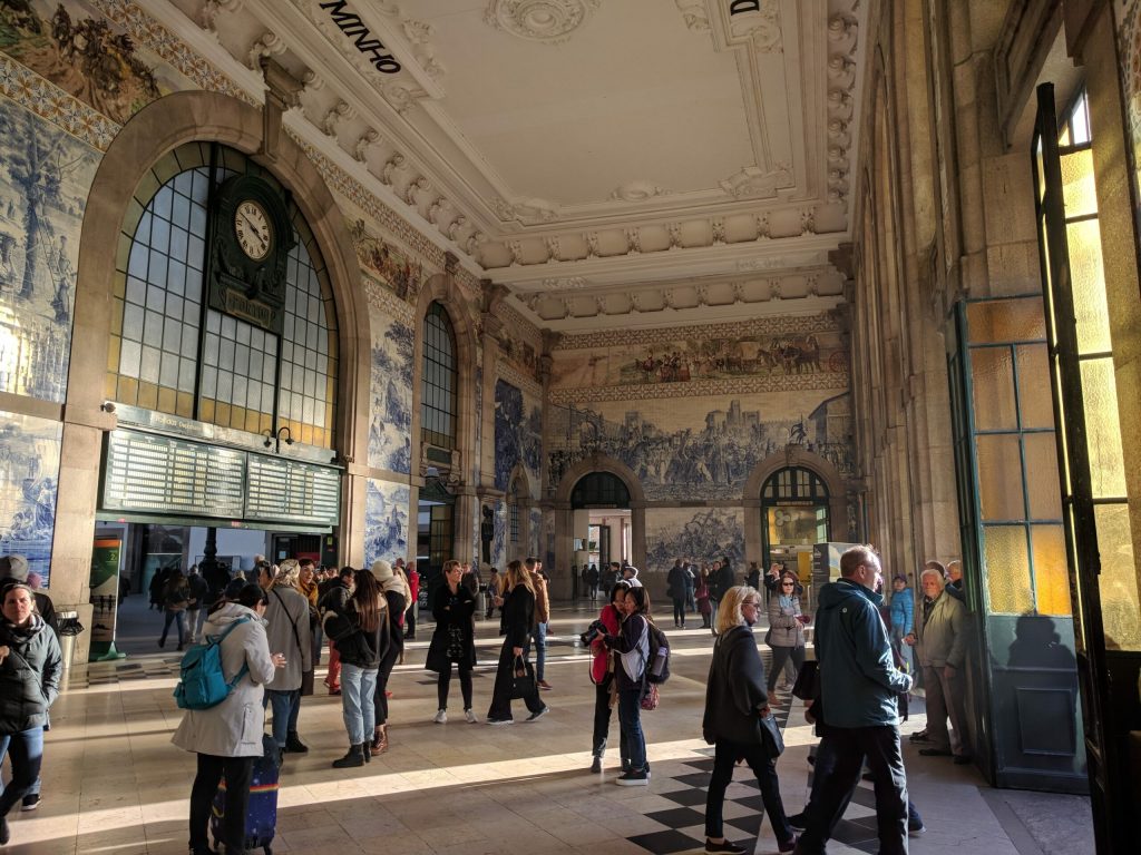 Sao Bento Train Station in Porto