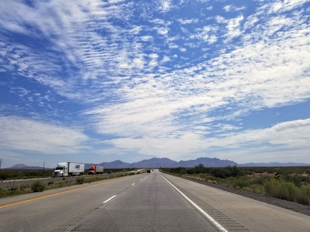Driving down I-10 towards Marfa