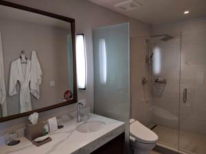 Bathroom behind the bedroom