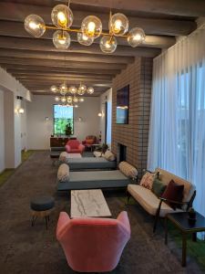 The event centre lobby at the El Vado Motel in Albuquerque