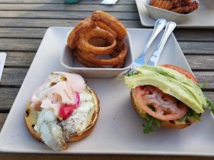 Ahi tuna fish sandwich at Lava Lava Beach Club in Kauai