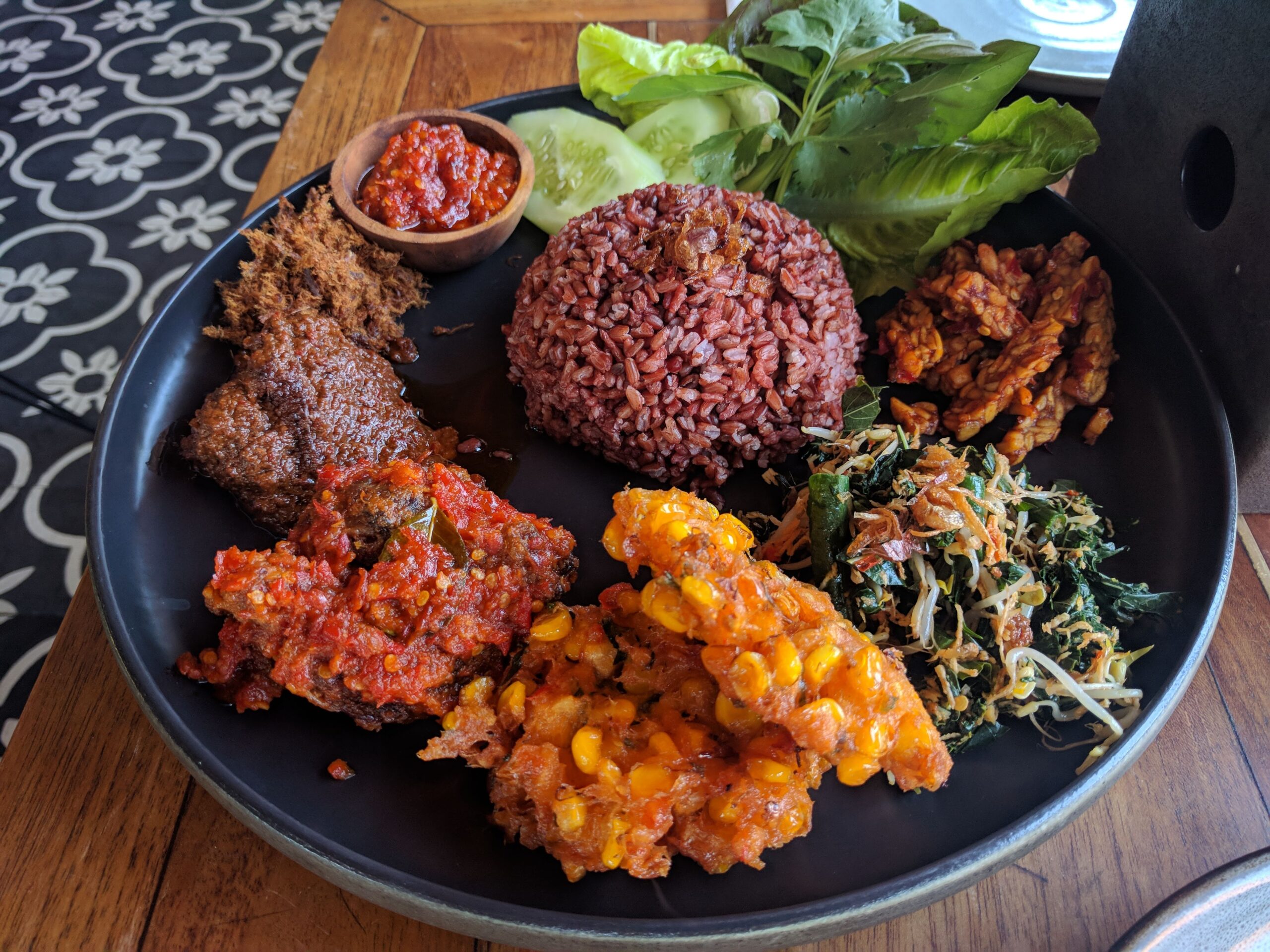 Non-vegetarian nasi campur at Ulekan