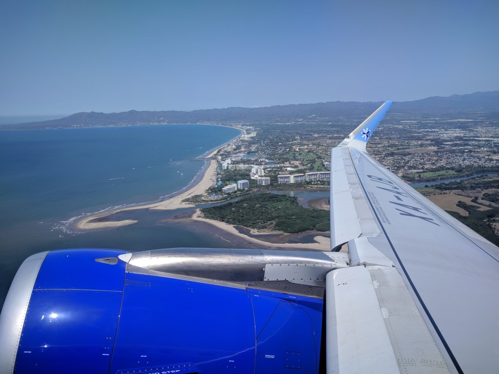 Interjet flight taking off from PVR
