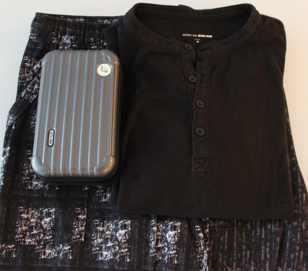 EVA Royal Laurel pyjamas and Rimowa kit